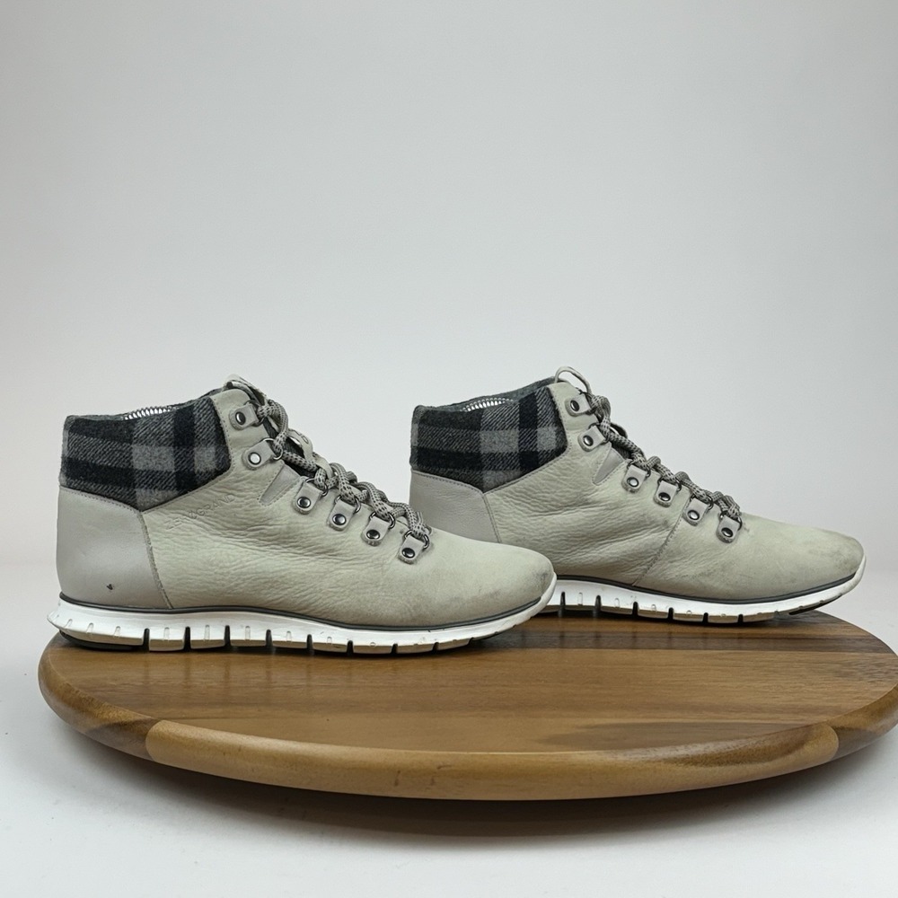 Womens Cole Haan Zero Grand Hiker Gray Nubuck Leather Ankle Boots Shoes Size 8 B